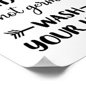 Poster Étaler La Couleur Pas Les Germes Laver Les Mains S (Coin)