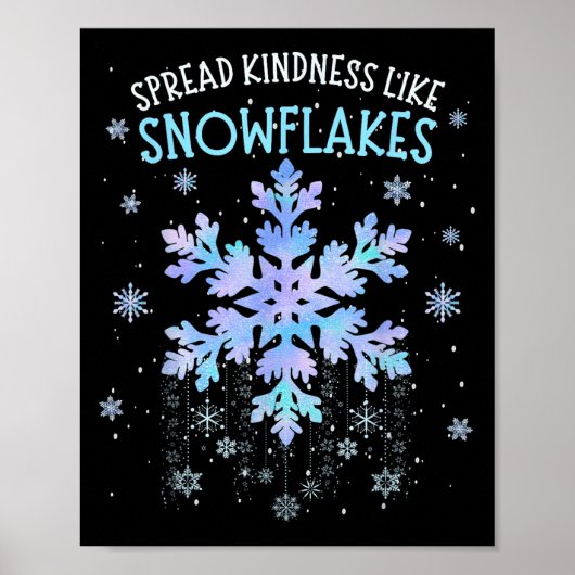Poster Étaler la gentillesse comme les flocons de neige E (Devant)