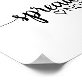 Poster Étaler l'amour, pas les germes en calligraphie noi (Coin)