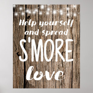 Poster Étaler S'mores Love Mariage Signet Signal Clé