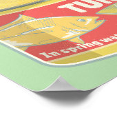 Poster Étanche de thon en conserve de poisson rétro (Coin)