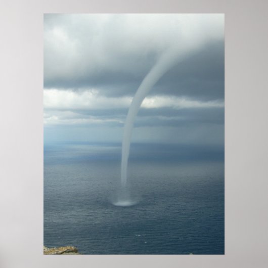 Poster Etanche tornade au-dessus de l'eau (Devant)