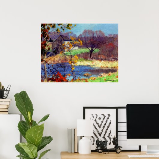 Poster Étang à Old Lyme, Connecticut (Bureau à domicile)