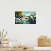 Poster Étang dans la vallée (Cuisine)