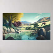 Poster Étang dans la vallée (Devant)