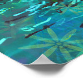 Poster Étang d'arbres magiques Ciel coloré (Coin)