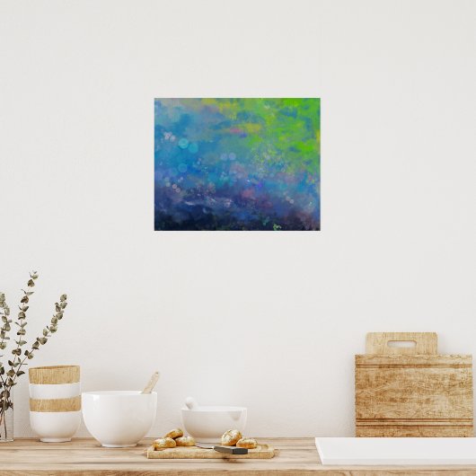 Poster étang de nénuphars impressionniste Abstrait (Cuisine)