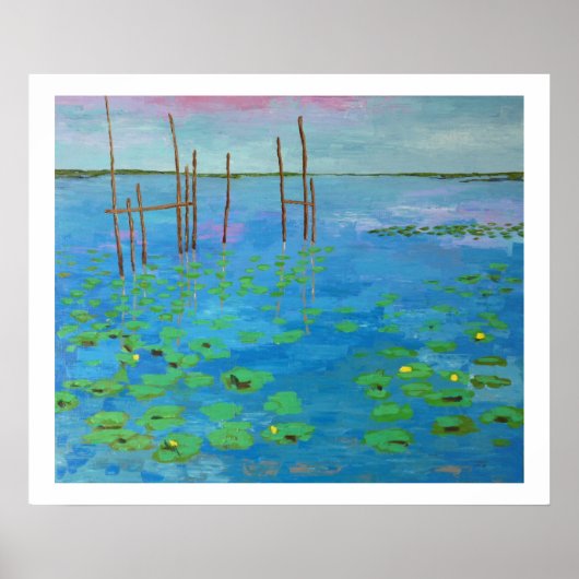 Poster étang en Bretagne (Devant)