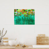 Poster étang vert serein avec lilypads (Cuisine)