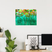 Poster étang vert serein avec lilypads (Bureau à domicile)