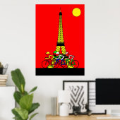 Poster Étape 21 - Tour Eiffel en Jaune (Bureau à domicile)