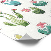 Poster Étape de fleur du désert | Motif rose (Coin)