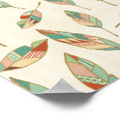 Poster Étape Geo Sud-Ouest | Motif de plumes géométriques (Coin)