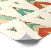 Poster Étape Geo Sud-Ouest | Motif géométrique Teepee (Coin)
