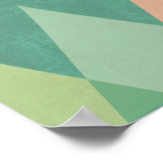 Poster Étape Geo Sud-Ouest | Motif triangle Turquoise (Coin)