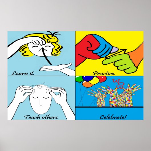 Poster Étapes ASL vers le succès (Devant)