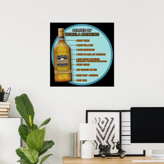 Poster Étapes de Tequila (Bureau à domicile)