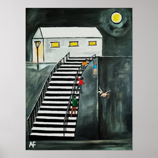 Poster Étapes Inutiles Peinture d'Alfred Fox (Devant)