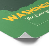 Poster État à feuillage persistant, État de Washington (Coin)