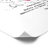 Poster État américain du Texas sur une carte et des infor (Coin)