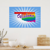 Poster État arc-en-ciel de l'Oklahoma (Cuisine)