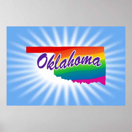 Poster État arc-en-ciel de l'Oklahoma (Devant)