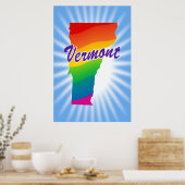 Poster État Arc-En-Ciel Du Vermont (Cuisine)