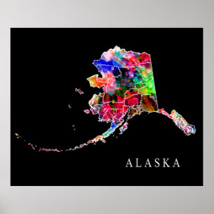 POSTER ÉTAT D'ALASKA