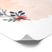 Poster État de l'aquarelle florale de l'Ohio (Coin)