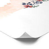 Poster État de l'aquarelle florale du Kentucky (Coin)