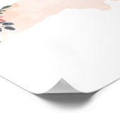 Poster État de l'aquarelle florale du Massachusetts (Coin)