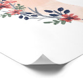 Poster État de l'aquarelle florale du Vermont (Coin)