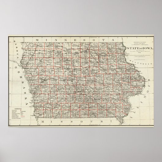 Poster État de l'Iowa (Devant)