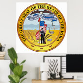Poster État de l'Iowa grand phoque (Bureau à domicile)