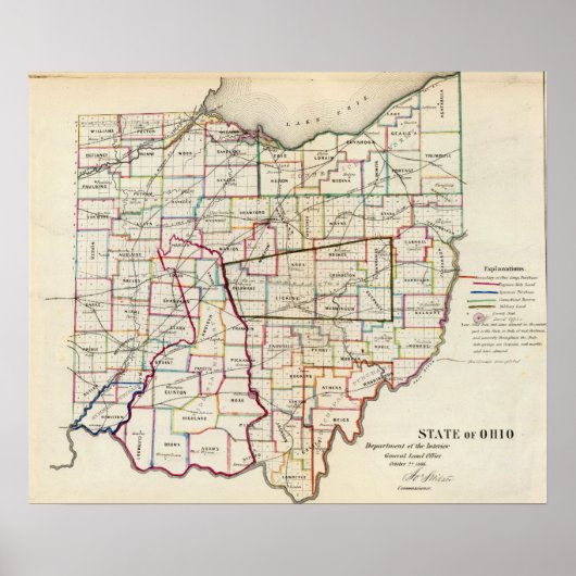 Poster État de l'Ohio (Devant)