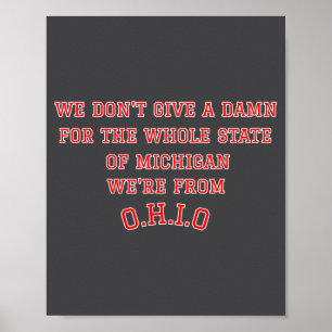 Poster État de l'Ohio, on se fiche du Michigan 