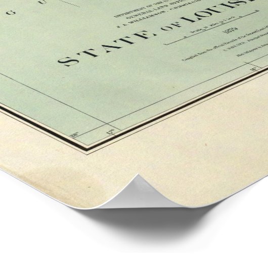 Poster État de Louisiane (Coin)