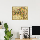 Poster État de New York par DH Burr (Bureau à domicile)
