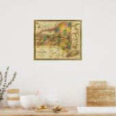 Poster État de New York par DH Burr (Cuisine)