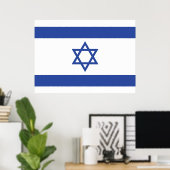 Poster Etat d'Israël Drapeau, Étoile de David Juifs (Bureau à domicile)