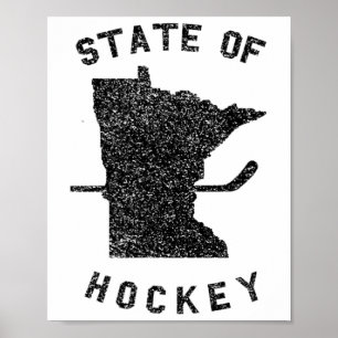 Poster État Du Minnesota De Hockey