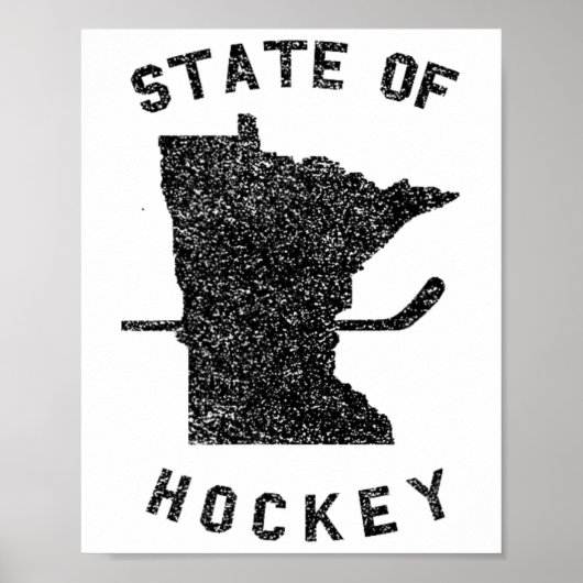 Poster État Du Minnesota De Hockey (Devant)