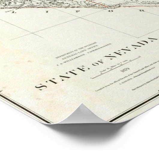 Poster État Du Nevada (Coin)