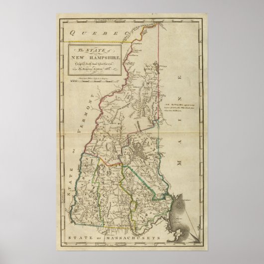 Poster État du New Hampshire (Devant)