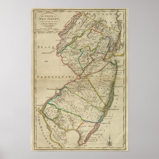 Poster État du New Jersey 3 (Devant)