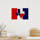 POSTER ÉTAT DU TEXAS (Cuisine)