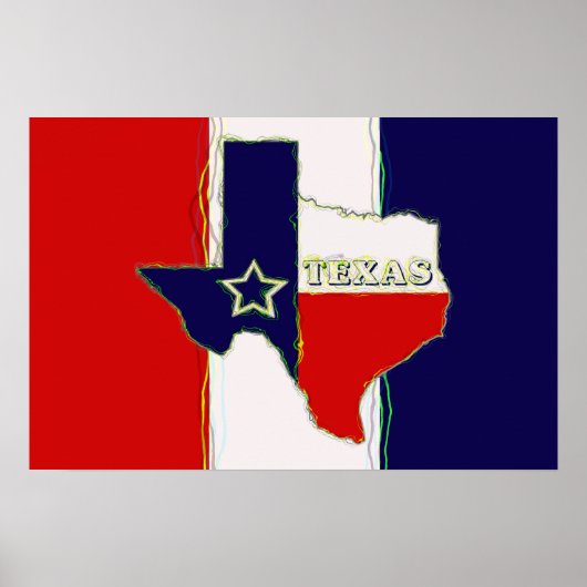POSTER ÉTAT DU TEXAS (Devant)