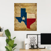 Poster État du Texas (Bureau à domicile)