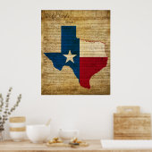 Poster État du Texas (Cuisine)
