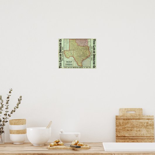 Poster État du Texas 3 (Cuisine)